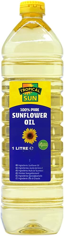 Tropical Sun Sunflower Oil 1l (Pack of 1)|Great for Cooking, Baking, Frying, Salads & Sauces
