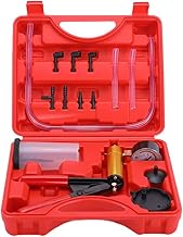 Brake Bleeder Kit with Hand Held Vacuum Pump and Adapters, with Vacuum Brake Bleeder Pump Pressure Gauge for Automotive Car Motorbike(red)