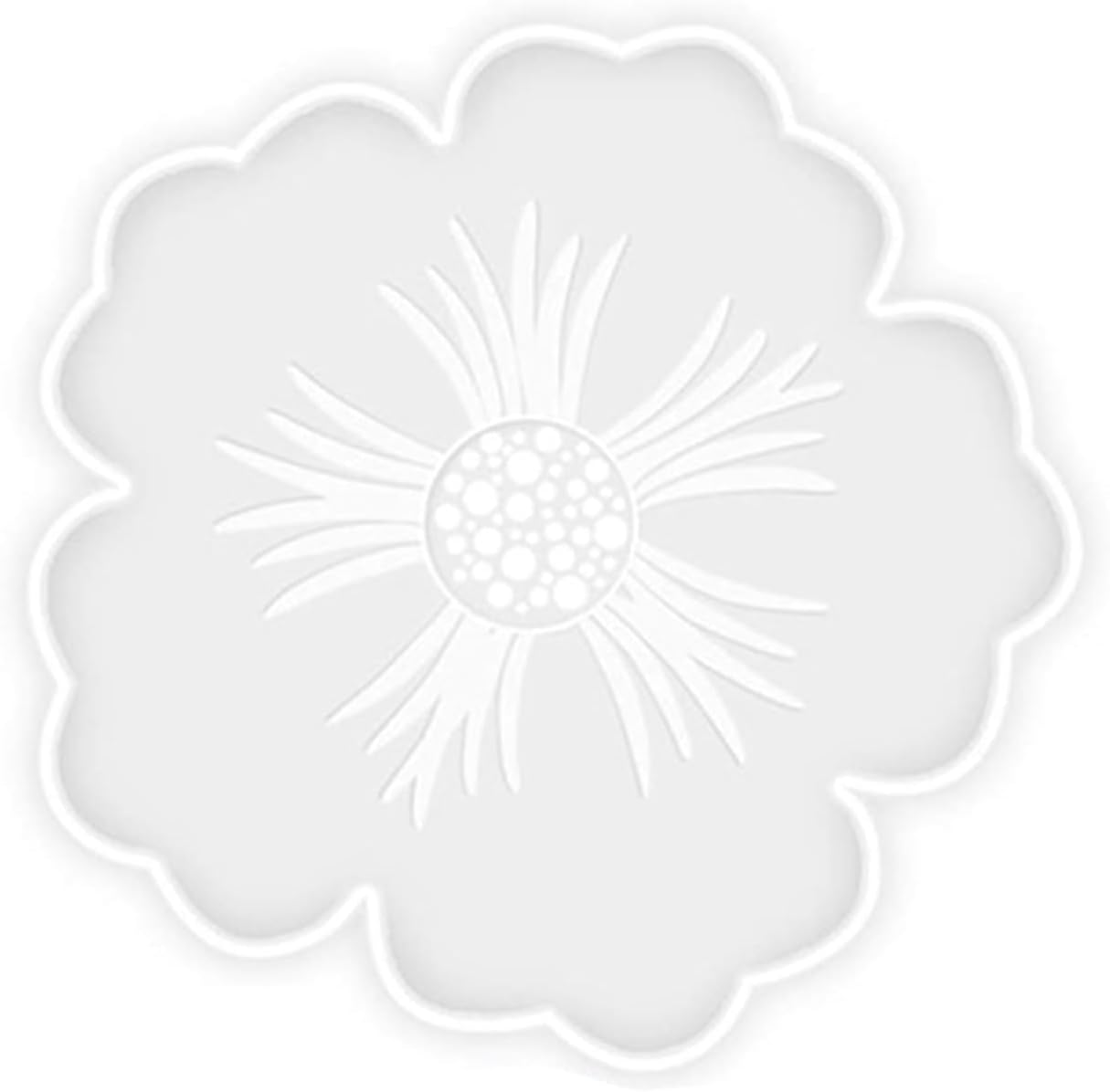 Resin Mould,Silicone Coaster Moulds for Resin,DIY Transparent Flower Frame Epoxy Resin Tray Moulds Casting Coaster Mould for Resin Jewelry Craft Decoration Home Decors