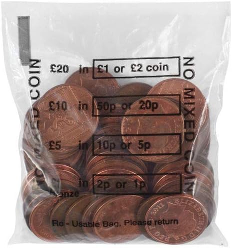 Fsmisc Cash Denominated Coin Bags (Pack of 5000)
