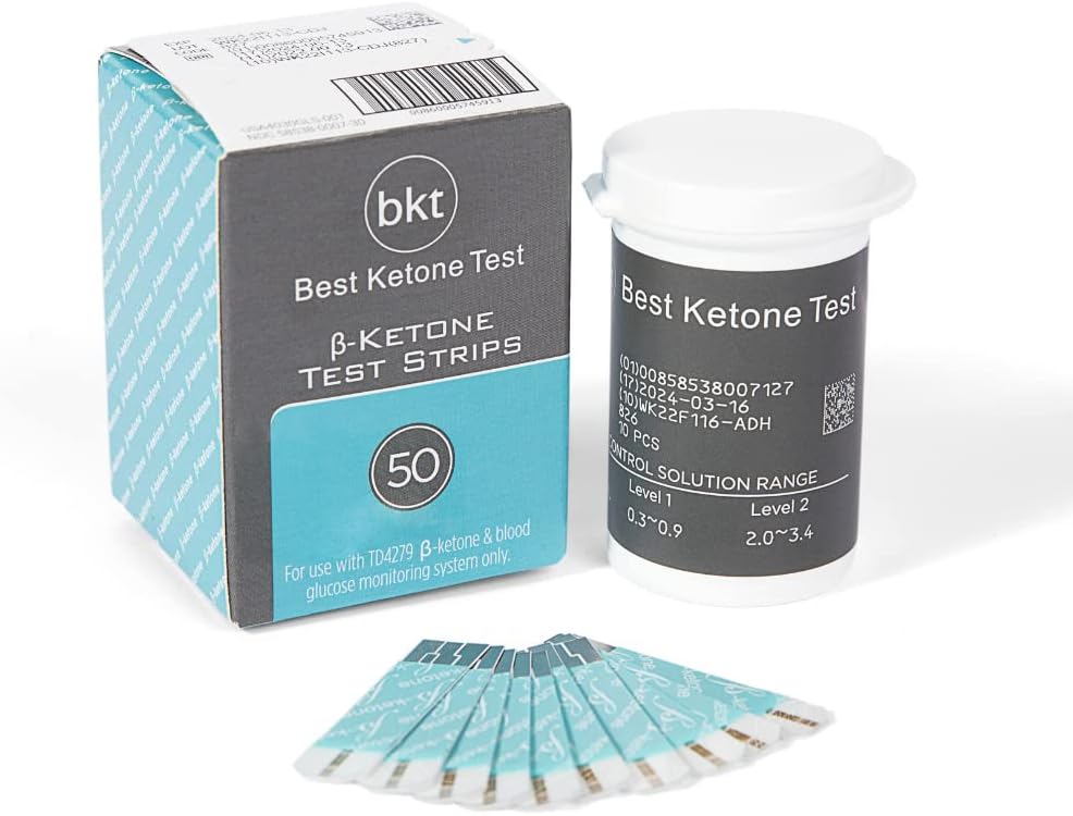 Best Ketone Test | Blood Ketone Test Strips, 50ct | Compatible with BKT Meter and Keto-Mojo Original Bluetooth Meter (TD-4279) NOT for USE with The Keto-MOJO GK+ Meter