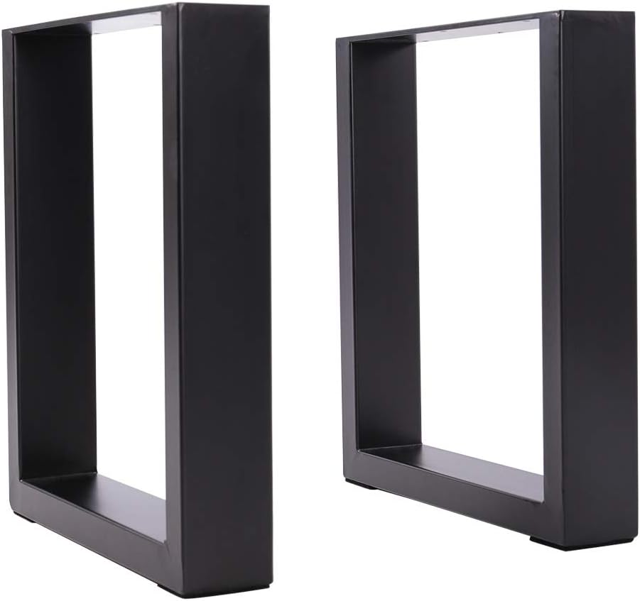 INMOZATA Table Legs Set of 2, Heavy Duty Industrial Square DIY Furniture Legs Coffee Table Legs with Screws for DIY Table Desk Breakfast Bar Stand Bench (W50cm X H71cm)