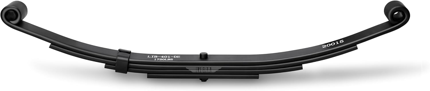 LIBRA New Trailer Leaf Spring-4 Leaf Double Eye 1750lbs for 3500 Lbs Axle - 20015 Set 1