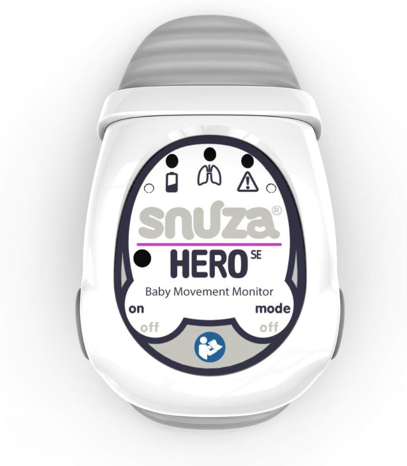 SNUZA HERO Baby Abdominal Movement Monitor: Real-time Alerts for No Breathing, Gentle Vibration Rousing, Portable & Wearable, Medical Grade Material. Safer Sleep for Infants. Peace of Mind for Parents