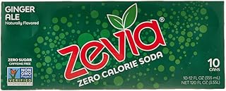 Zevia Zero Calorie Soda, Ginger Ale, 12 Fl Oz (Pack of 10)