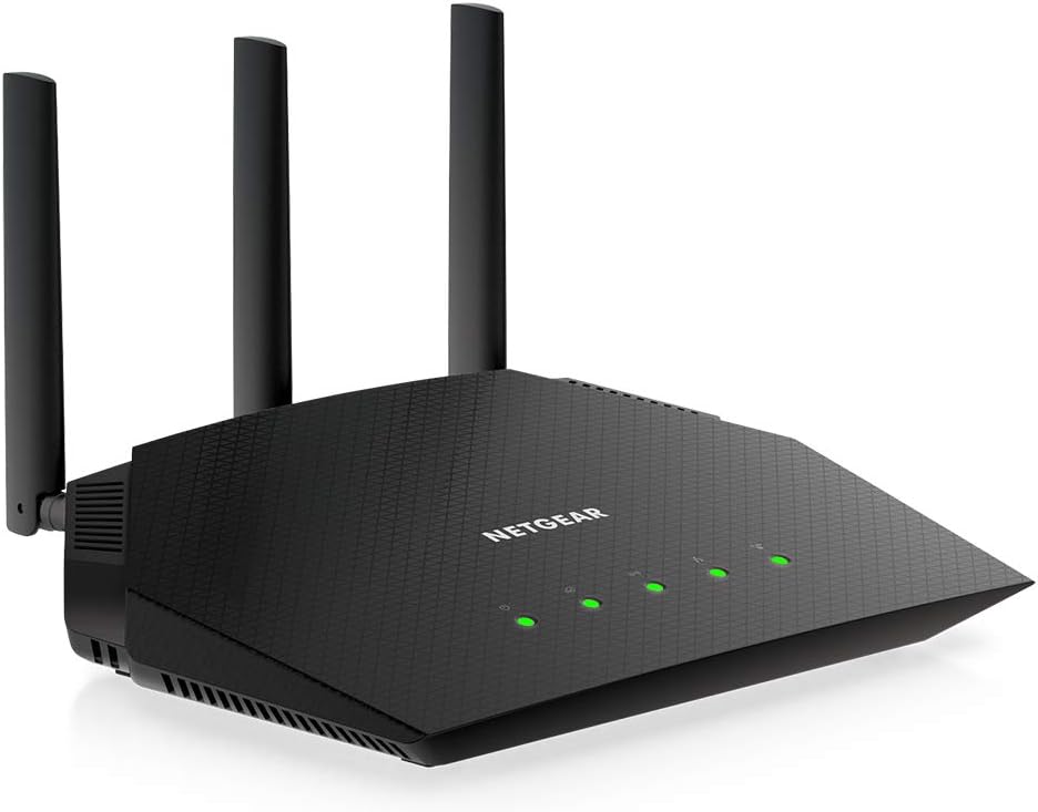 NETGEAR 4-Stream WiFi 6 Router (R6700AX) – Security Features, AX1800 Wireless Speed (Up to 1.8 Gbps), Covers up to 1,500 sq. ft., 20 Devices