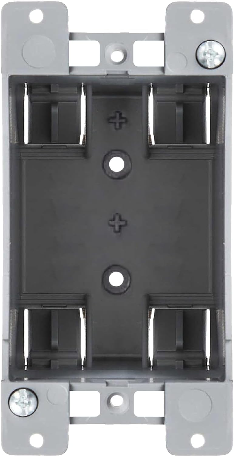 Newhouse Hardware 1-Gang PVC Old Work Electrical Outlet Box (1-pack) | 14 cu. in. Plastic Junction Box for Switches, GFCI, or Duplex Receptacle Outlet | Old Work Electrical Box for Home Improvement