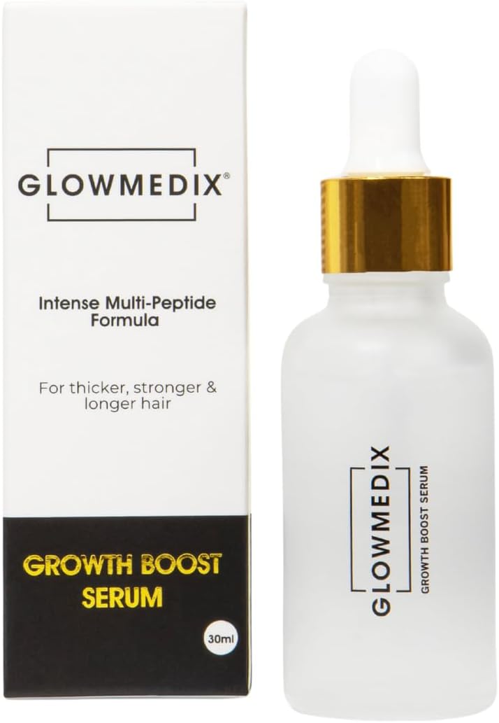GlowMedix Multi-Peptide Hair Growth Serum| Scalp Serum-minoxidil alternative|Hair loss treatment| Peptide serum for hair thickening & DHT blocker|Redensyl hair growth