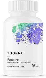 THORNE Ferrasorb - 36 mg Iron with Essential Nutrients - Complete Blood Support Formula - Elemental Iron, Folate, B and C Vitamins for Optimal Absorption - Gluten-Free - 60 Capsules