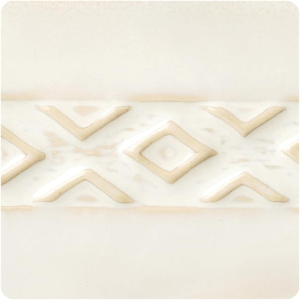 AMACO Potter's Choice PC-17 Honey Flux Cream High Fire Glaze Pint, 16 oz. (473 mL), Layerable Mid-High Fire Cone 5-6 (PC) Liquid Ceramic Pottery Glaze for Bisque