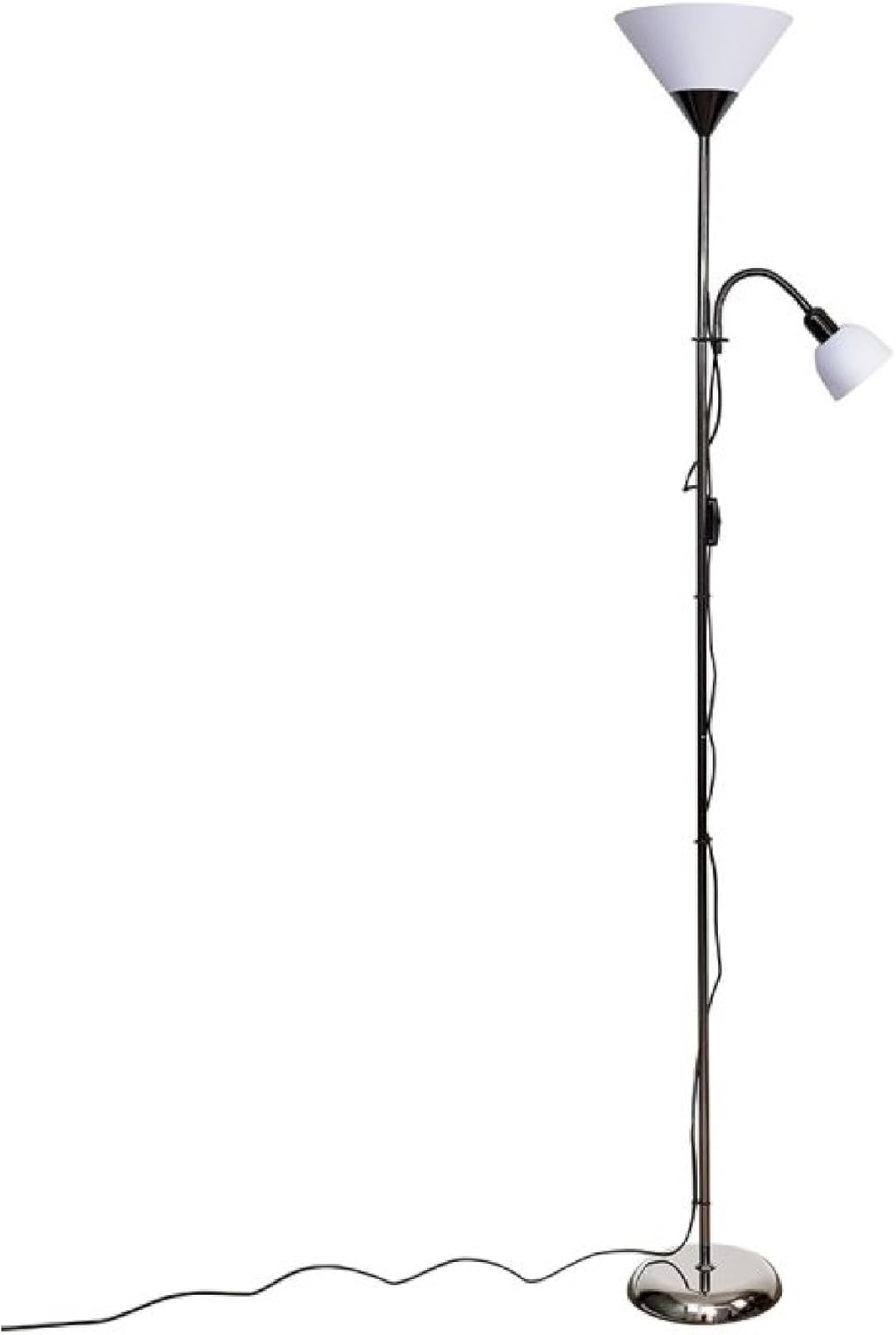 MiniSun | Modern Black Brushed Chrome 2 Way Mother/Father and Child Floor Lamp | Floor Lamps & Torchieres, Home Décor, Improvement & Lifestyle Essential