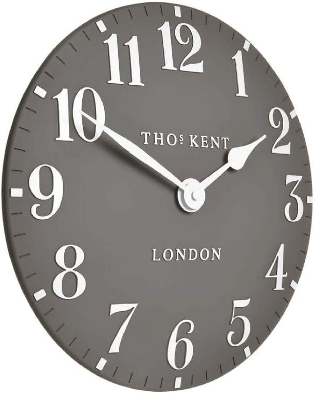 Thomas Kent Arabic Design Dolphin Grey Wall Clock - 12" London