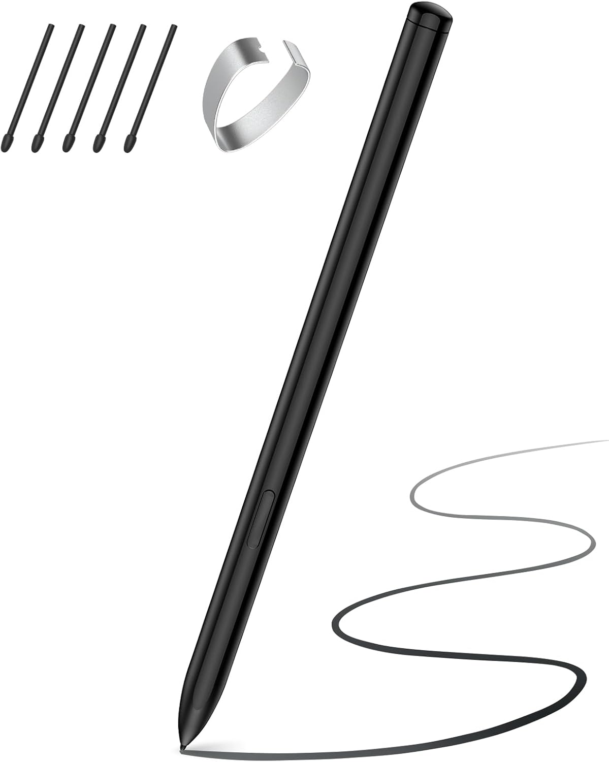 TiMOVO Magnetic EMR Stylus Compatible with Remarkable 2 with Eraser, Digital Pen for Remarkable with 4096 Pressure Sensitivity, Palm Rejection, Tilt for Remarkable Marker Plus/Kindle Scribe, Black