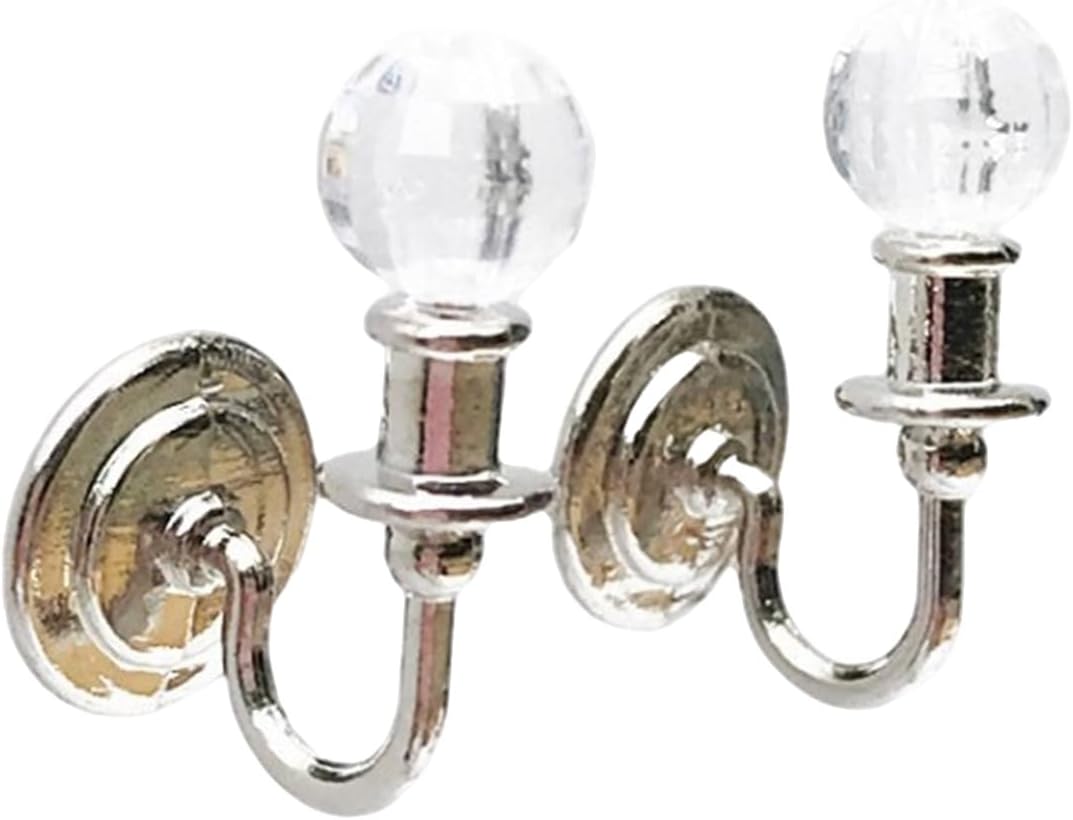 Practical Dollhouses Accessories 1 12 Scale Crystal And Acrylic Metal Wall Lamps Add Elegant To Living Space Or Bedroom Dollhouses Crystal Wall Lamp