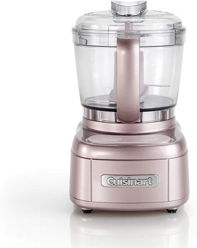 Cuisinart Mini Prep Pro, Compact Mini Food Processor, Onion Chopper, Mixer Grinder, Spice blender, Pulse function and drizzle holes, 900 ml Capacity, Dishwasher safe, Easy to use, Pink