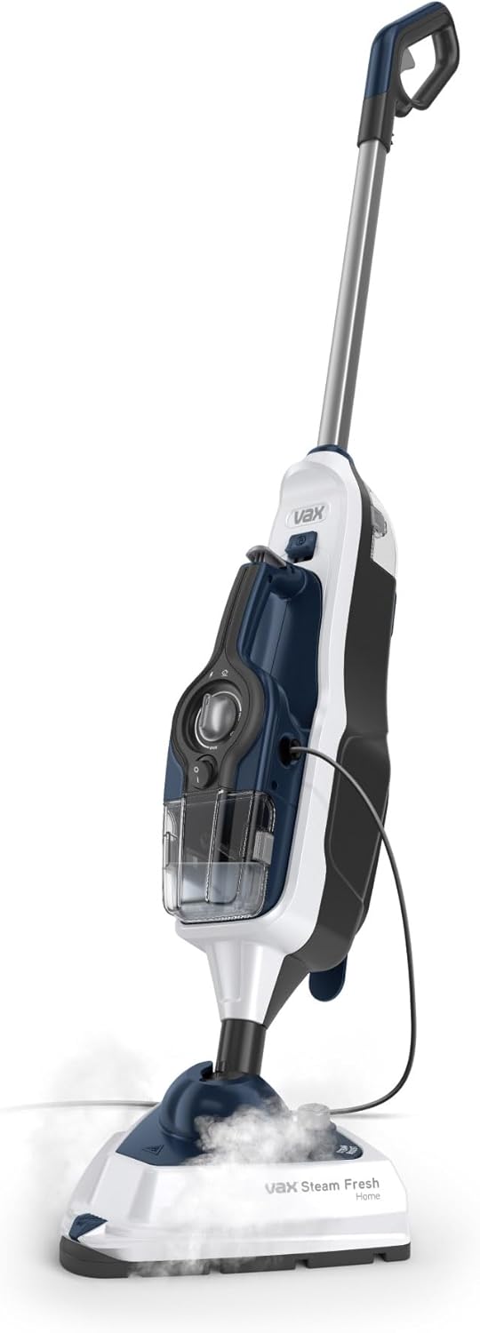 Vax Steam Fresh Home Steam Cleaner, Portable Handheld and Floor Steam Mop, Detergent and 13 Accessories for the Oven, Bathroom and Home, Easy to Carry, 1600W, 4.23kg, White/Blue, CDST-SFXS