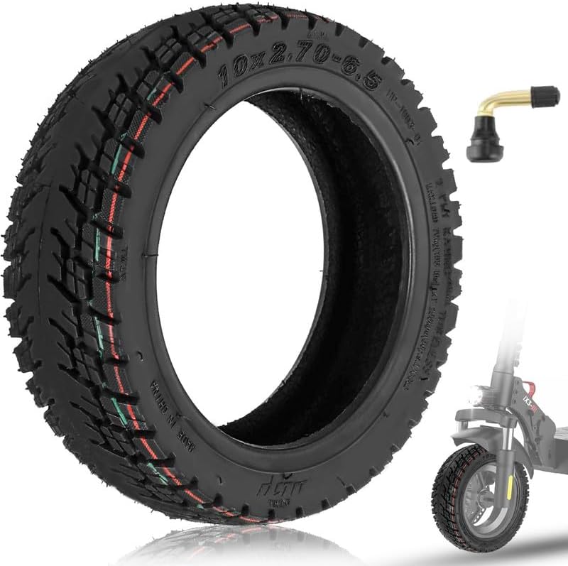 10x2.70-6.5 Inch Off Road Vacuum Tire, Fit for EVERCROSS H5/ A1, Hiboy Titan PRO, iScooter iX3, Kugookirin G3, Fit for 10x2.75-6.5 70/80-6.5 80/65-6.5 Original Tire