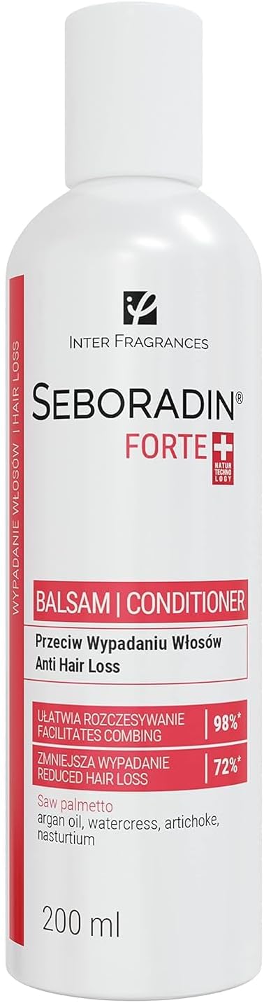 SEBORADIN FORTE Hair Balm for Hair Loss Hair Thinning Premium Conditioner 200 ml With Vitamins and Natural Extracts for Thickening and Growth Natur Technology Hair & Scalp Treatment Hair Care