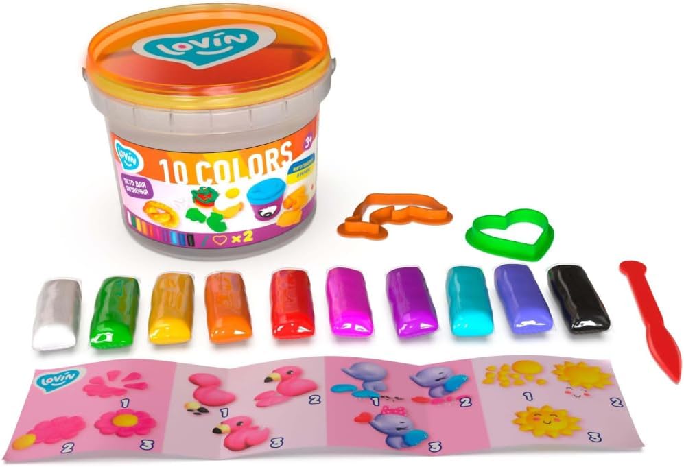 Mini Bucket for Girls Lovin Modeling Set with Colour Dough, Craft Kits for Kids - Arts and Crafts for Kids - Colour Dough Modelling and Sculpting Playdough