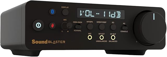 Creative Sound Blaster X5 Hi-res 32bit/384kHz External USB DAC with Fully Balanced Xamp Headphone Bi-amp, Bluetooth Receiver, RCA in/-Out, TOSLINK Optical in/-Out, Mic-in, Headset-in for Audiophiles