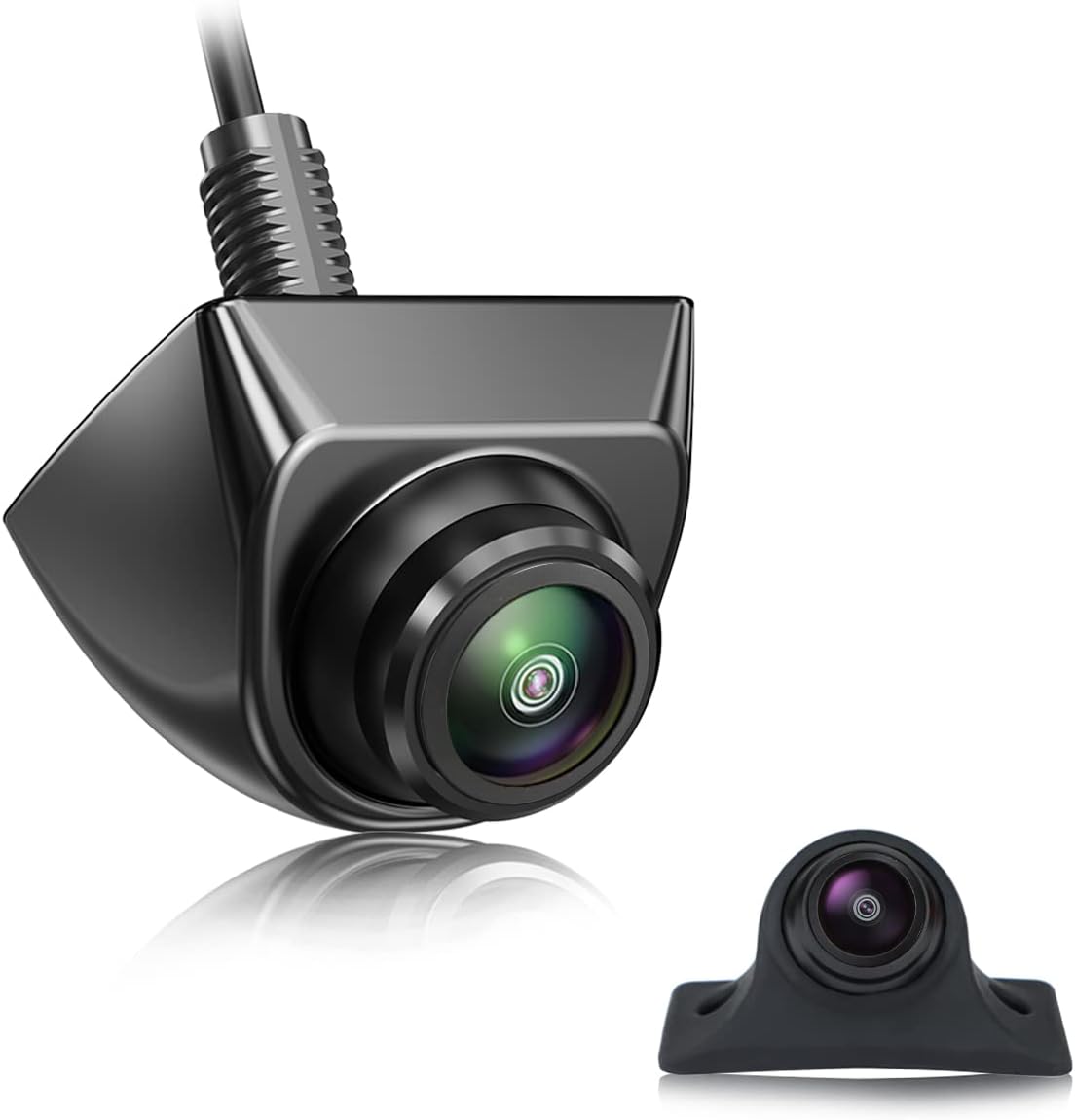 AHD 1080P Backup Camera Only Compatible with Monitors Radio Head Units Supporting AHD 25HZ/PAL Video Signal, GreenYi Reverse Rear/Front/Side View Camera, Adjustable Fisheye Lens(Black)