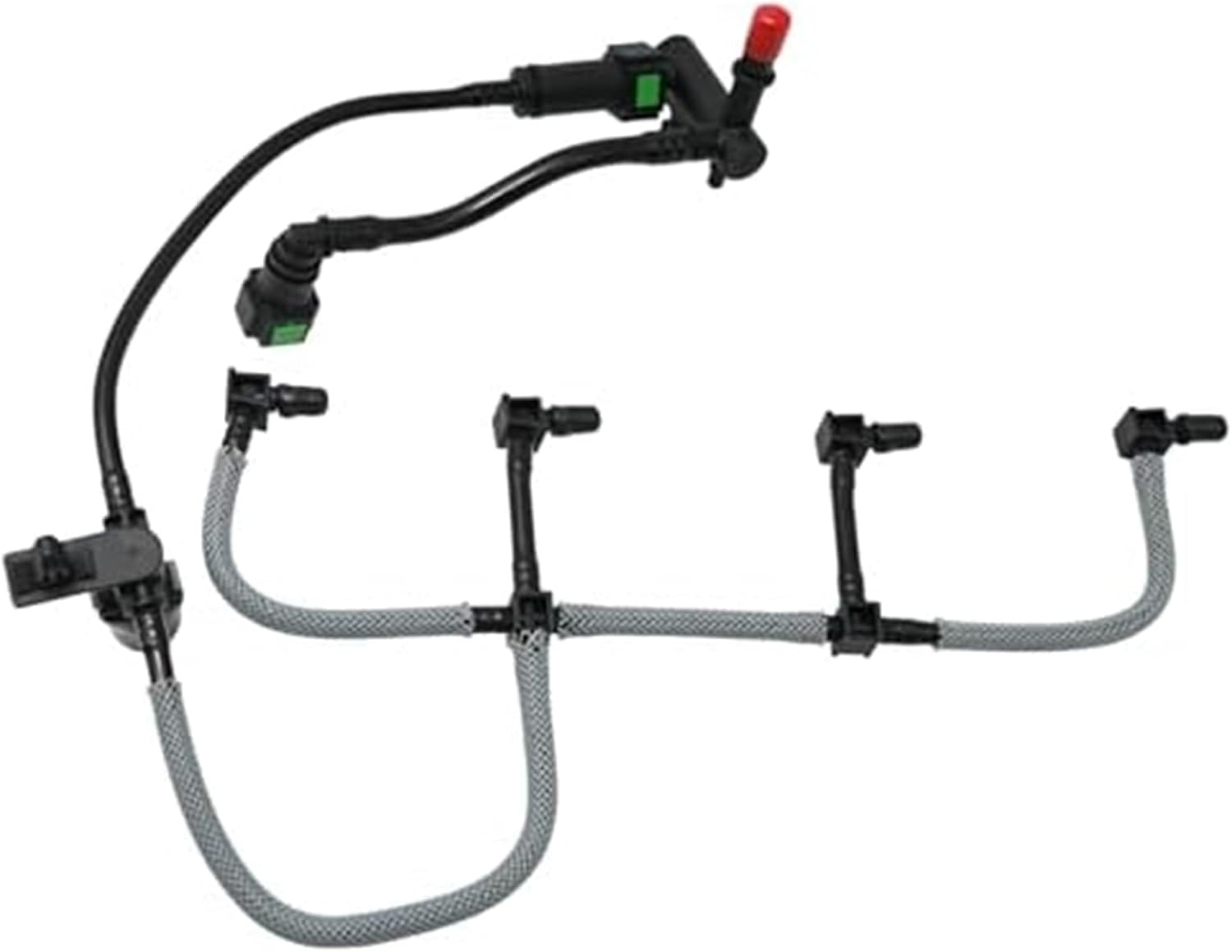 DEMULAX Fuel Injector Leak Off Return Pipe with Sensor Replacemnet, for Ford, Transit Connect, for Focus, Mk2 C-Max, for Mondeo, Mk4 Galaxy S-Max 1.8 TDCI Replaces 1521487 4M5Q9K022AG 1352449 1369175