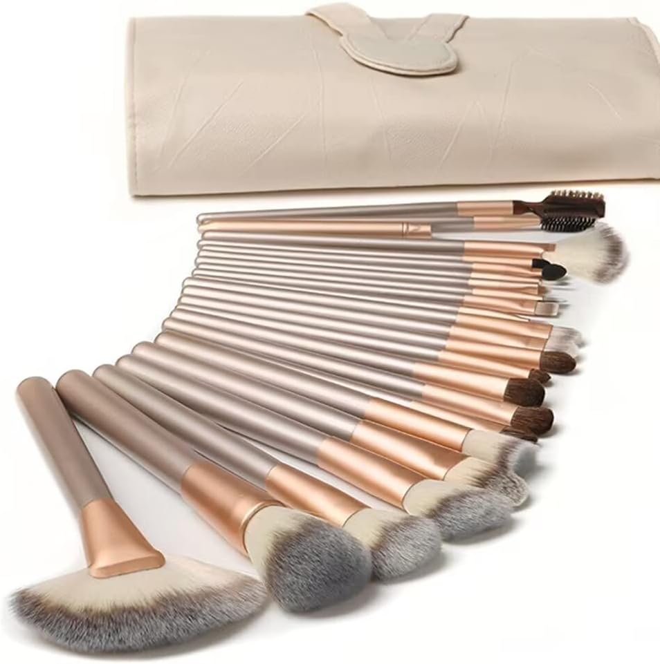 Ammiy Makeup Brushes Sets Professional 18 Pcs Make up Brushes Premium Synthetic Foundation Brushes Blending Face Powder Blush Eyeshadow Eyeliner Make Up Brush Kit with PU Leather Bag