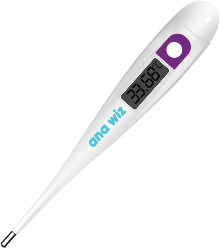 Ana Wiz Basal Body Thermometer Ovulation Test Thermometer (Fahrenheit) + Case + BBT Fertility Chart