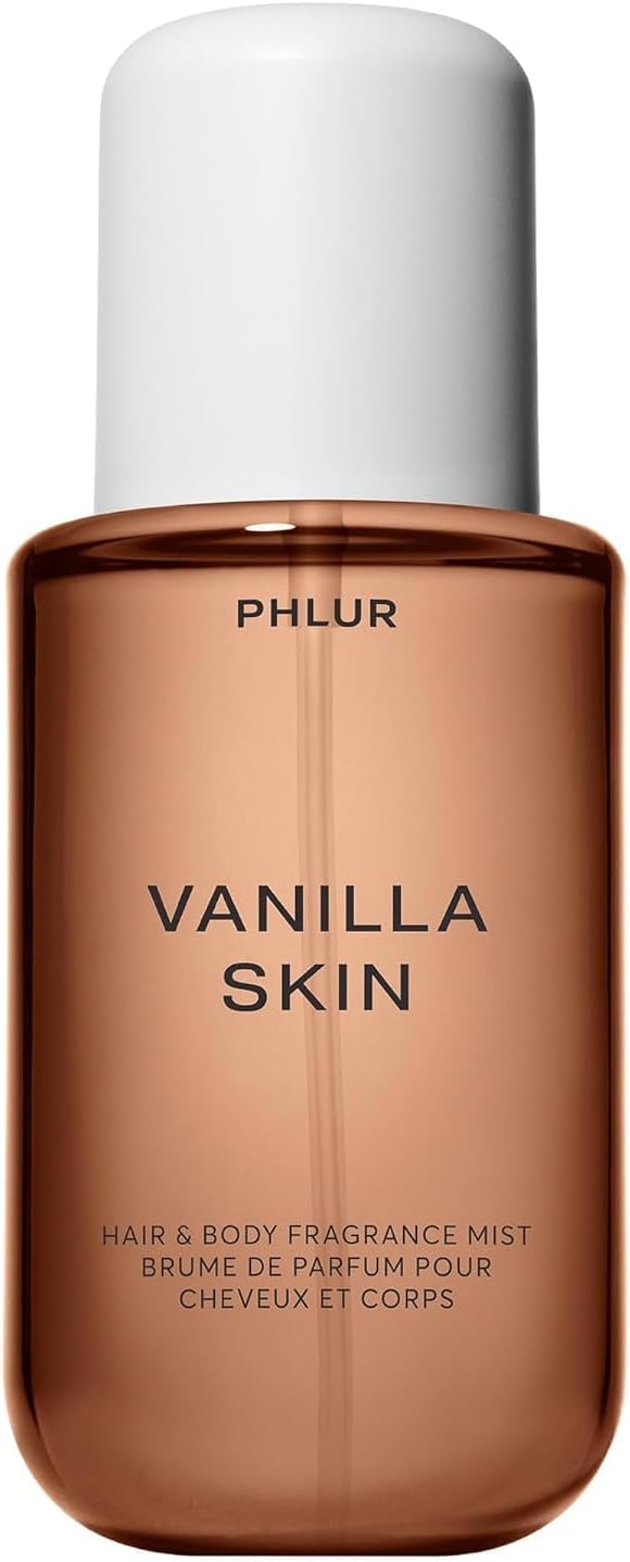 PHLUR Vanilla Skin Body Mist - Hair & Body Fragrance Mist - Vanilla Body Spray with Pink Pepper, Cashmere Wood & Sandalwood (8 Fl Oz)