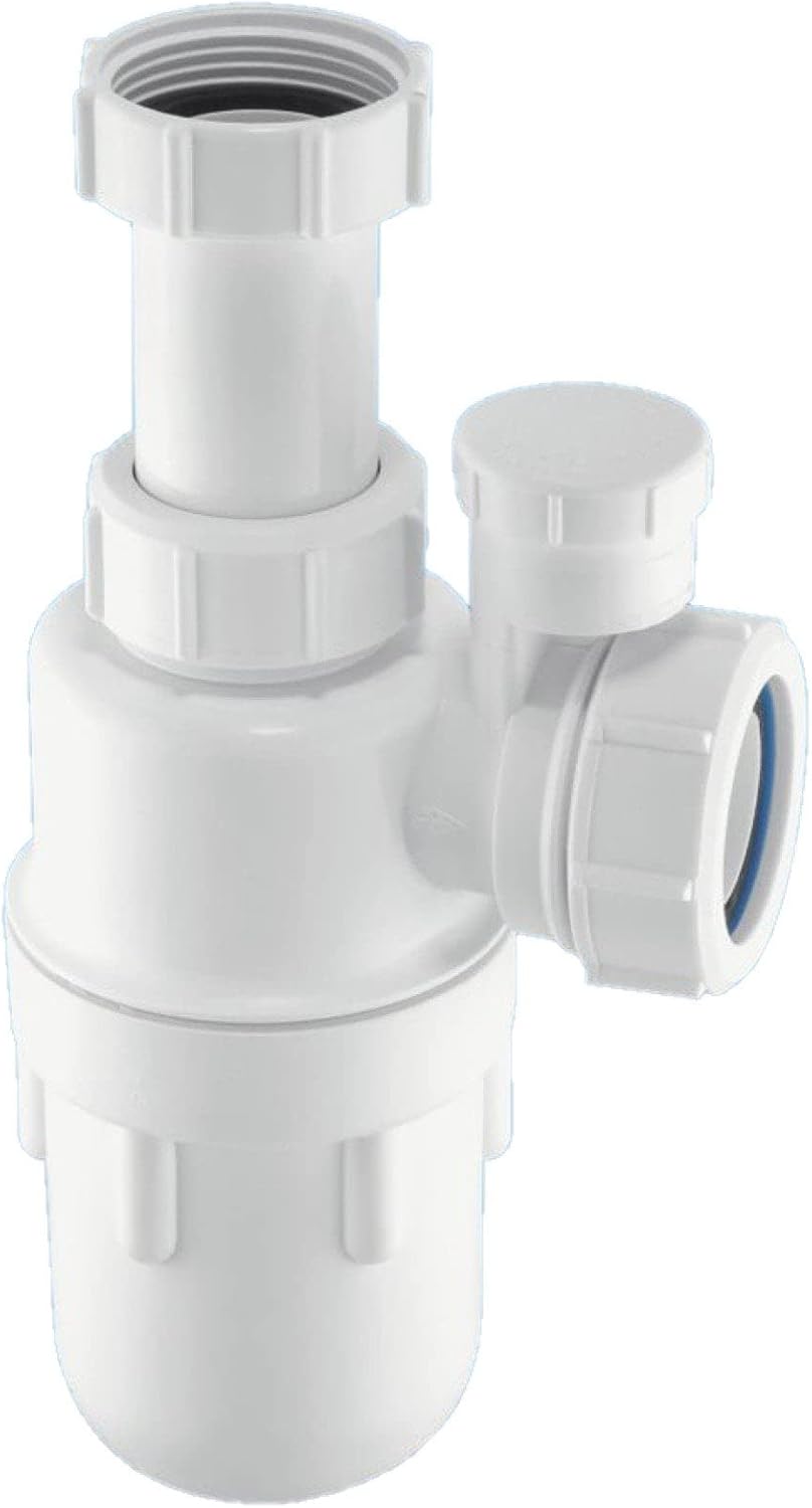 McAlpine A10AV Anti-Syphon Adjustable Inlet Bottle Trap, White