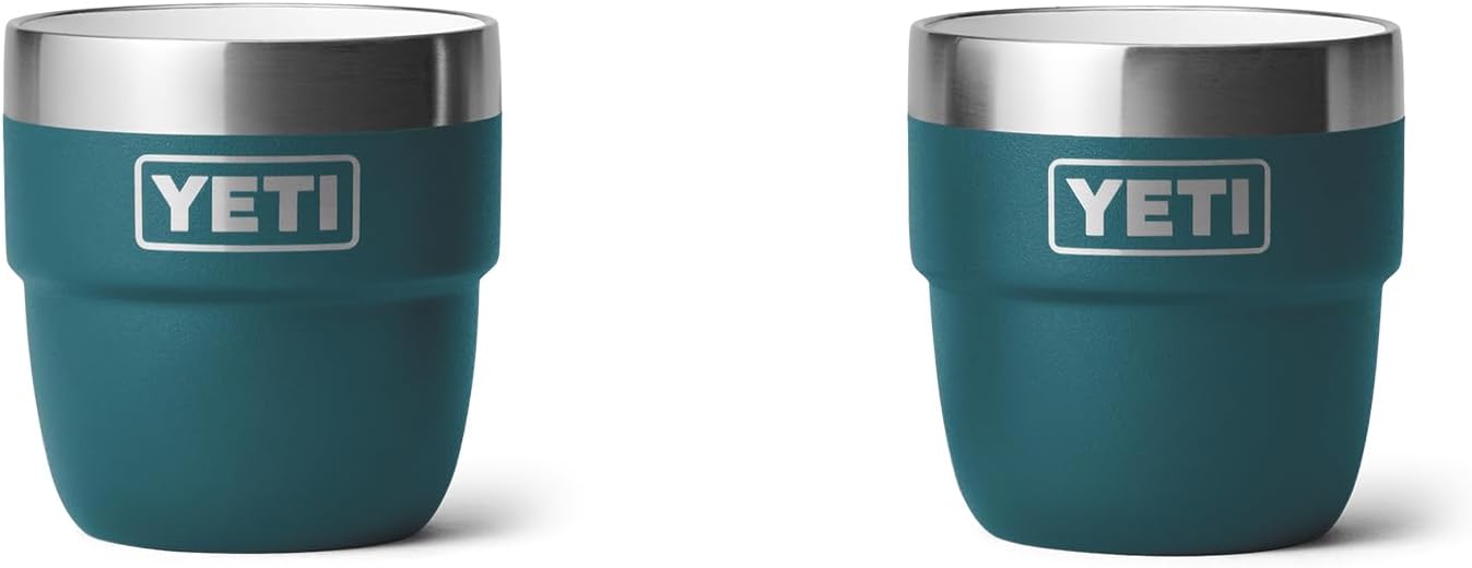 YETI Rambler 4 oz Stackable Cup, Stainless Steel, Vacuum Insulated Espresso/Coffee Cup, 2 Pack