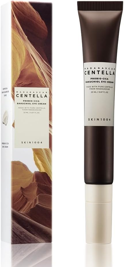SKIN1004 Madagascar Centella Bakuchiol Eye Cream – Anti-Aging Eye Treatment for Fine Lines, Wrinkles, Lifting, and Hydration – Featuring Probio-Cica & Bakuchiol (20ml / 0.68 fl.oz)