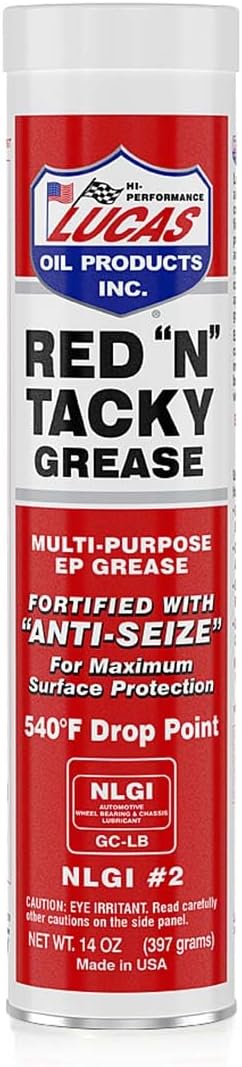 Lucas Oil 10005 Red N Tacky Grease - 14 Ounce Cartridge