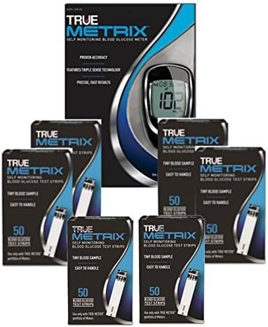 True Metrix Blood Glucose Test Strips 6x50 With Monitor System