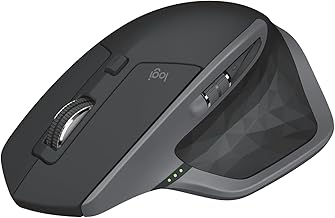 Logitech MX Master 2S Bluetooth Edition Wireless Mouse – Use on Any Surface, Hyper-Fast Scrolling, Ergonomic, Rechargeable, Control Up to 3 Apple Mac and Windows Computers - Graphite