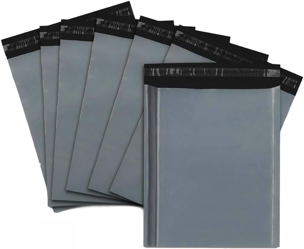 7 X 9 50 Grey Mailing Bags Self Seal Parcel Bags | Packaging Mailer, Plastic Envelopes Small Mailing Bags, Postage & Shipping Bags | Tear Proof Delivery Bags for Parcels Packing