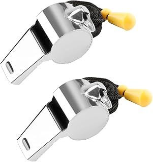 Bsofing Whistle, Coaches Whistle with Lanyard, Whistle for Coaches, Whistle for Teachers, Stainless Steel Sports Whistles, Loud Crisp Sound Whistles Great for Coaches, Referees, and Officials