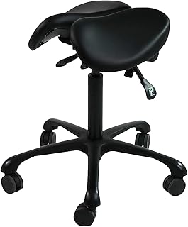 Master Massage Berkeley Saddle Stool with Black Aluminum Base