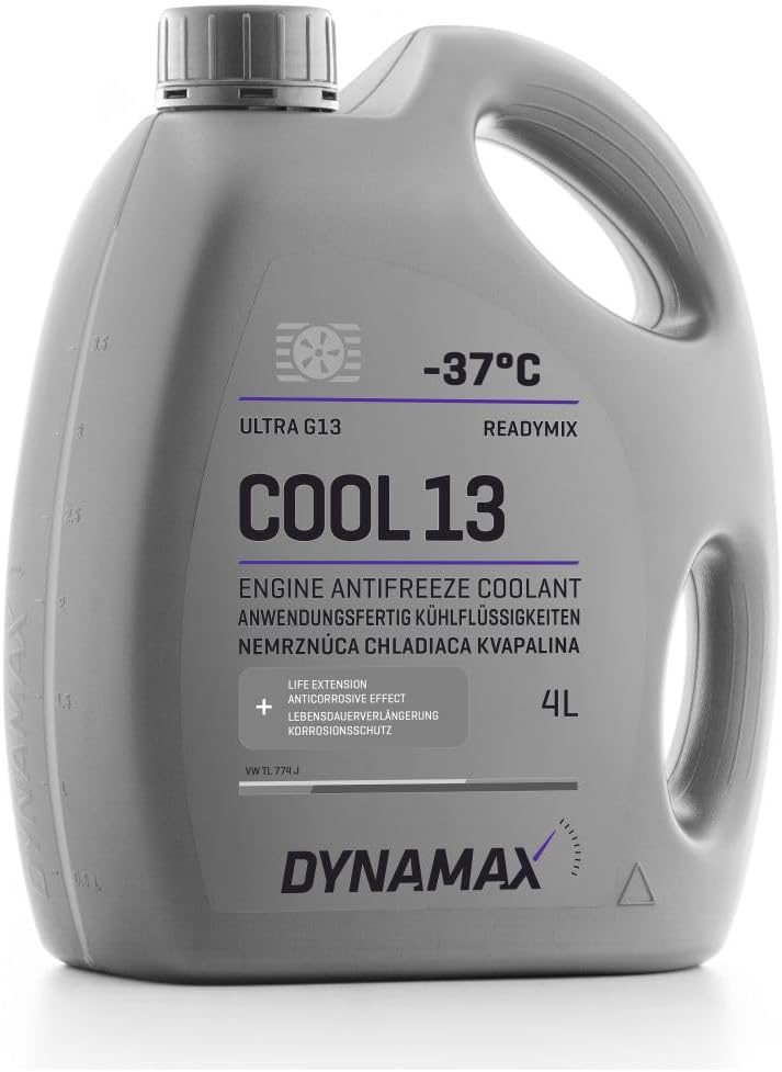 Dynamax Cool G13 Antifreeze Coolant READY MIX -37°, Light Red/Violet Colour (4L)