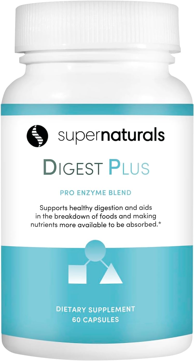 Digest Plus, Gut Health for Men, Digestion Supplement, Digestive Enzymes, Gut Health for Women, Gas & Bloating Relief, Premium Gut Health Supplement, 60 Caps