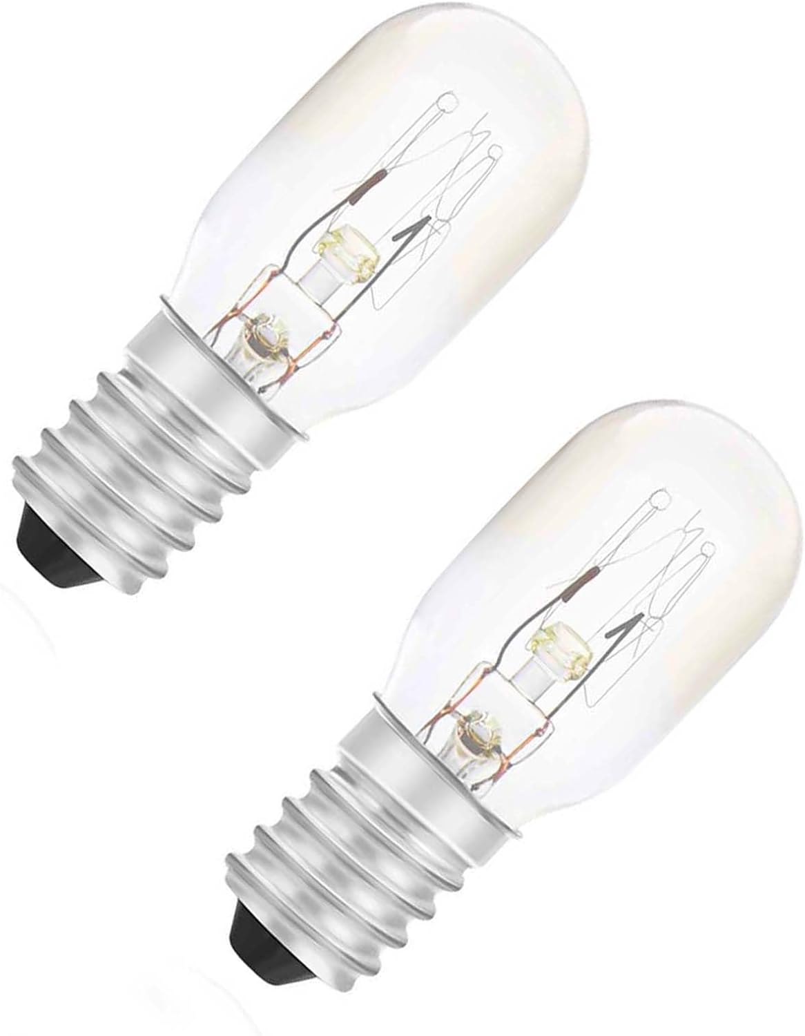 15W Scentsy Light Bulb Warm White 2700K, E14 Small Screw Oven Bulb, Salt Lamp Bulbs E14 SES Small Edison Screw, T20 Tubular Incandescent Bulb for E14 Pygmy Sewing Machine Light Fridge Bulb (2-Pack)