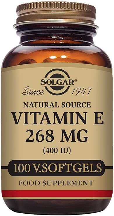 Solgar Natural Source Vitamin E 268 Milligram (400 IU) Softgels - Pack of 100 - Protects Cells from Oxidative Stress - Immune Support - Gluten Free