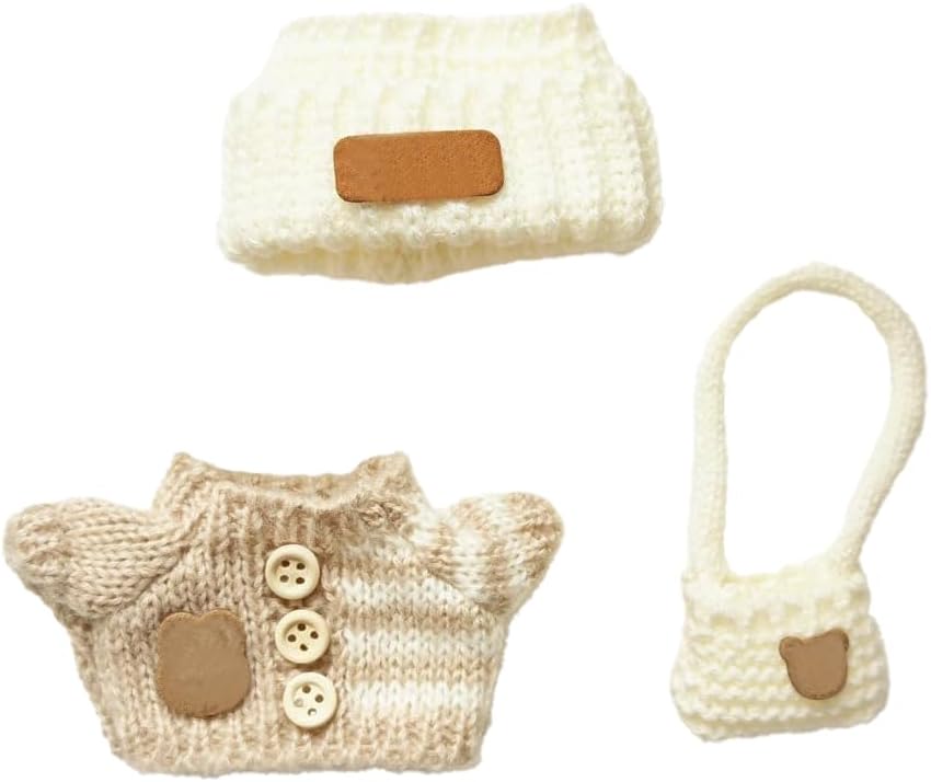 17cm Clothes Set(NO Doll), Hat & Overalls Set for 17cm Accessories Suit, Cute Clothes for Dress up Unique Style, Stylish Clothes for Doll(Style H)