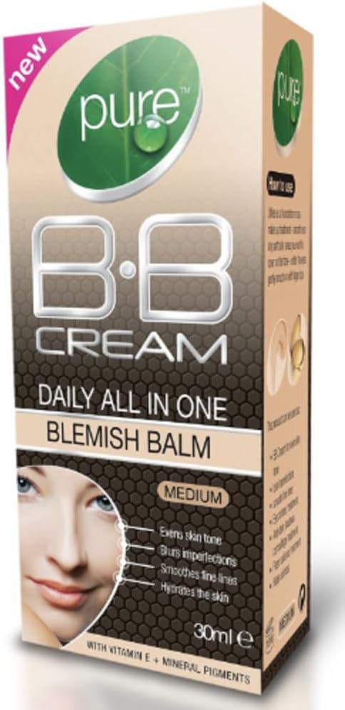 Pure Daily all in one Blemish Balm BB Cream Medium 30ml - packed by Black Nore Gifts