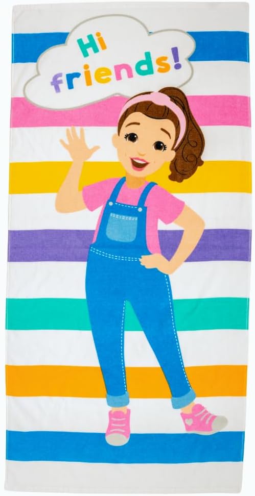 Franco Ms. Rachel Kids Super Soft Cotton Bath/Pool/Beach Towel, 58 in x 28 in, (Officially Licensed Product)
