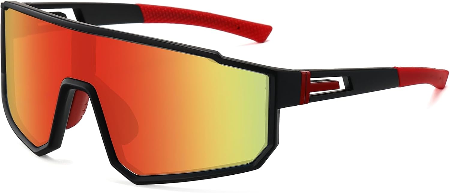 Perkanion Cycling Glasses for Mens Polarised - Sports Sunglasses with UV400 Protection Outdoor Bicycle Motorbike Driving for Men Womens