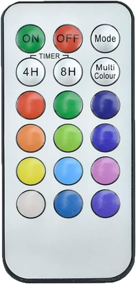 Niceme 18-Key Flameless Candle Remote Control 24H Cycle Automatic Timer Replacement Accessory with Replaceable CR2025 Battery for Multi Color Changing Candles (Only for Niceme Candles)