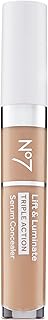 No7 Lift & Luminate Triple Action Serum Concealer - Medium - Anti Aging Liquid Concealer Makeup for Blemishes & Dark Circles - Medium to Full Coverage Concealer for Face (8ml)