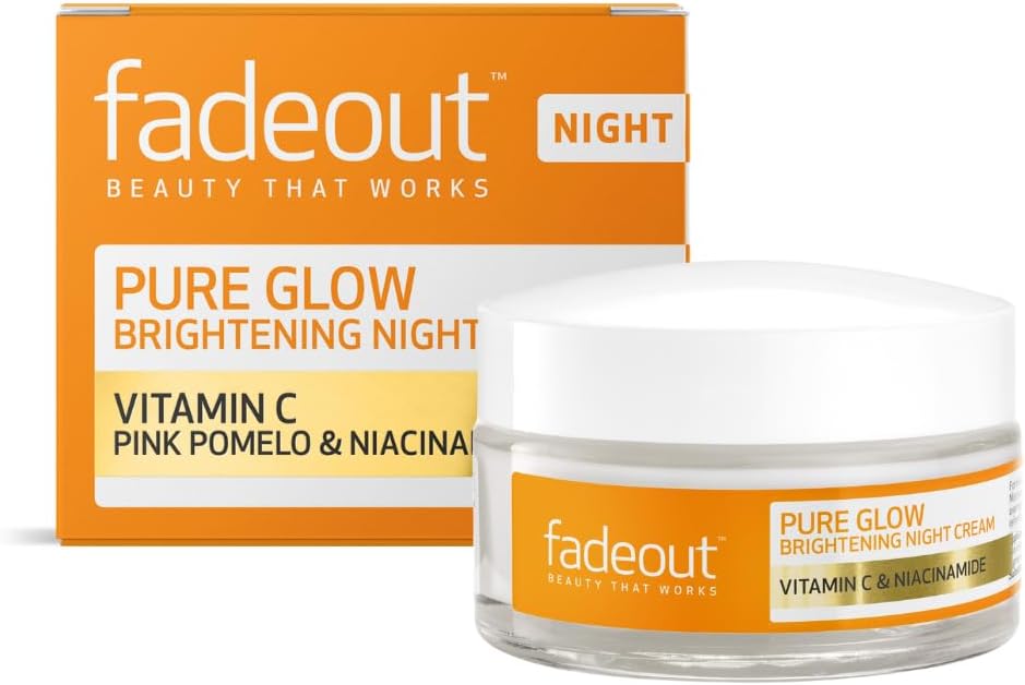 Fade Out Pure Glow Brightening Night Cream with Vitamin C, Pink Pomelo and Niacinamide - 50ml
