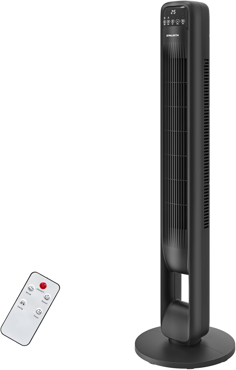 PALINTH Tower Fan with Remote Control 40 Inch, 3 Cooling Fan Speeds, Oscillating, 3 Modes, and 12 Hour Timer, LED Touch Display, Quiet Standing Bladeless Floor Fans for Bedroom, Home & Office